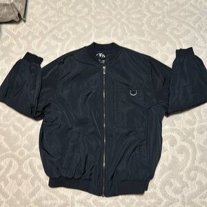 ZARA KIDS SIZE 11-12 CM 152 BOMBER JACKET COLOR BLACK INSIDE GREEN